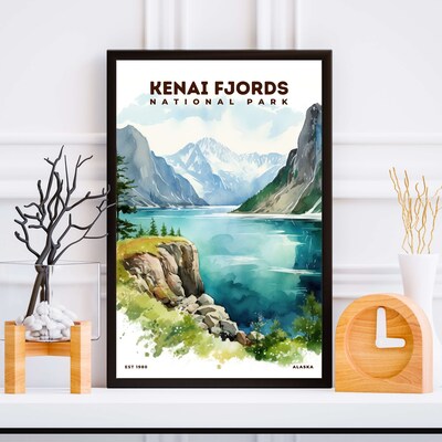 Kenai Fjords National Park Poster, Travel Art, Office Poster, Home Decor | S8 - image5